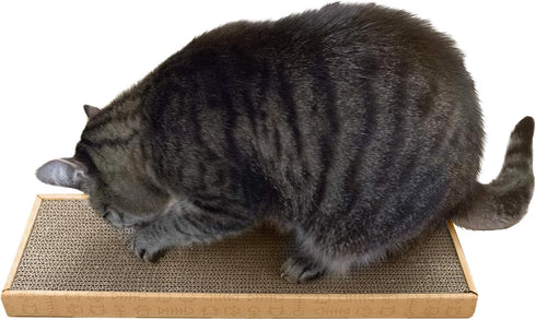 Furhaven Reversible Scratching Board w/ Catnip for Indoor Cats, Classic Corrugated Cat Scratcher Pad, Yellow