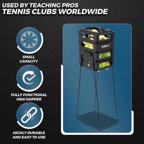 Tourna Mini Ballport - Compact Tennis Ball Pickup Solution