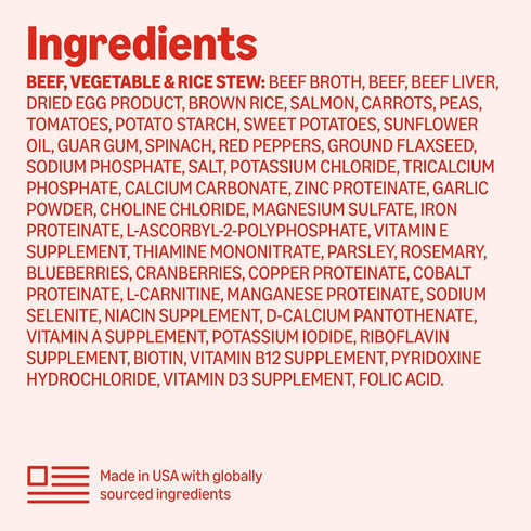 Pack, 12.5oz (6 12 Amazon Basics Wet Dog Food, Stew Variety Beef Vegetables Rice & Chicken Vegetables Rice, can, cans