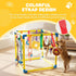 WooPetty 10 19.6" 10 Puppy Play Gym with Hanging Toys, Dog Jungle Gym PVC Frame with Interactive Enrichment Toys