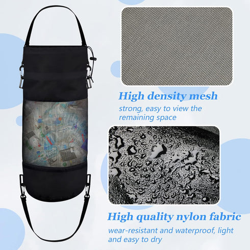 2 Packs Portable Boat Accessories Mesh Trash Bags Trash Can Garbage Container for Boat Kayak Camper Fishing Cabin