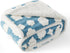 Lesure Waterproof Dog Blanket for Large Dogs - Washable Double Sided Blanket with Warm Jacquard Shag, Blue