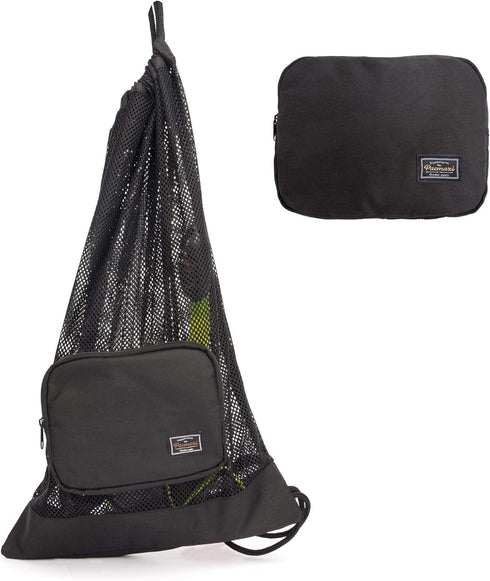 PACMAXI Snorkeling Gear Bag, Mesh Drawstring Shoulder Strap Bag for Scuba & Swim Equipment