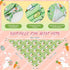 200 Set 25 (25.6 17.7 17.7) Pcs Spring Dog Bandanas Bulk Bunny Egg Carrot Bandanas for Dogs Triangle Kerchief Bibs