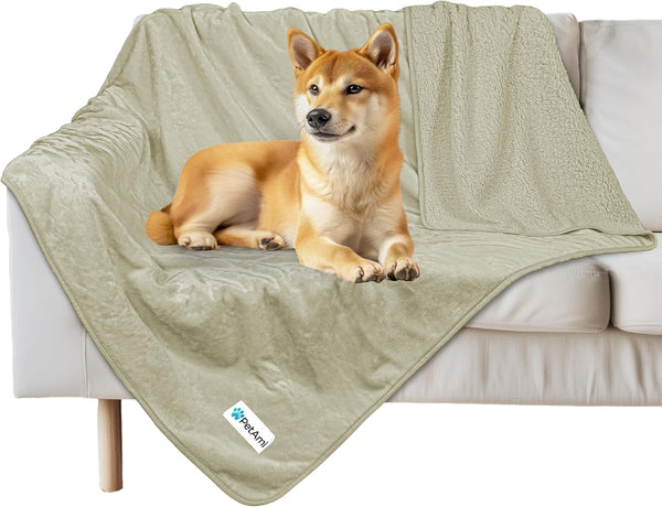 PetAmi Waterproof Dog Blanket for Medium Large Dogs - Pee Proof Reversible Water Proof Blanket for Bed Couch, Soft