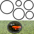 5 Pcs Aquarium Floating Plant Corral, Black Feeding Ring for Intercepts Floating Plants and Fish