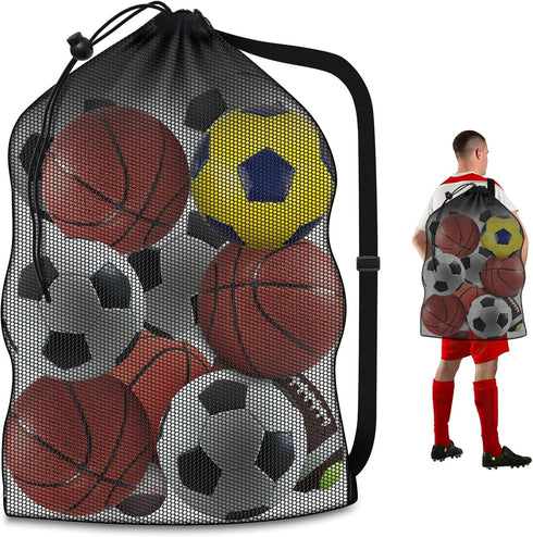 Hoiny Extra Large Sports Ball Bag, Heavy Duty Breathable Mesh Storage Bag, 40"