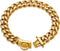 Gold Dog Chain Collar Walking Metal Chain with Secure Buckle, 18K Cuban Link for Large Dogs (19MM, 24")