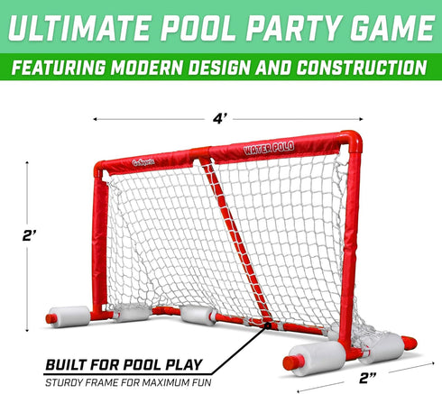 Set Summer 3 GoSports Floating Water Polo Game - Must-Have Pool Game Includes Goal and Balls