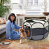 Goozii Pet Cat Playpen for Indoor Cats Enclosed, Puppy Dog Play Pen for Outdoor Travel Camping (Small Size, Beige