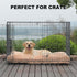 Bedfolks Waterproof Dog Crate Bed, Plush with Removable Washable Cover, Faux Fur for Extra Large Dogs, 41"x27", Solid