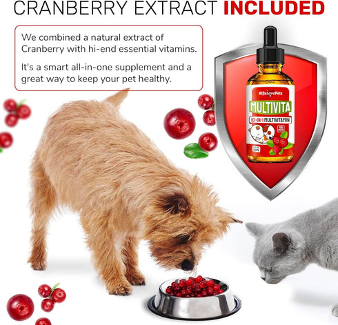 Dog and Cat Vitamins and Supplements ? Multivitamins for Dogs ? Hip & Joint Pet Vitamins ? Made in USA ? 2Oz