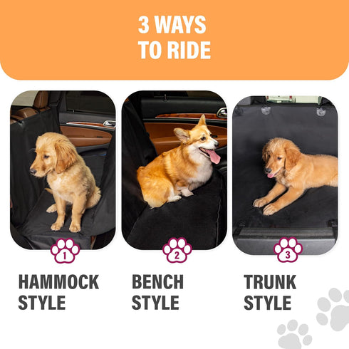 Hammock Active Pets Waterproof Standard Car Seat Cover, Fits Sedans Hatchbacks Crossovers Coupes Compact Vehicles