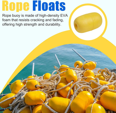 OROOTL Marine Buoy Float Rope, 4/8pcs Plastic Water Buoys for Fishing, Crab Trap, Pool, Kayak, Dock, Ski Anchor