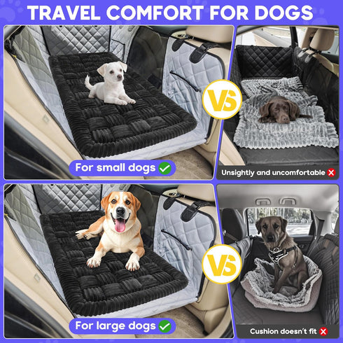 (50"x24.6") Dog Car Bed Mat, Non-Slip Backseat Extender Pet Blanket, Plaid Dog Bed for SUVs, Sedans & Trucks