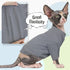 DENTRUN Pullover Shirt for Sphynx Hairless Cats, Breathable Turtleneck Sweater, Adorable Cat's Clothes Vest Pajamas