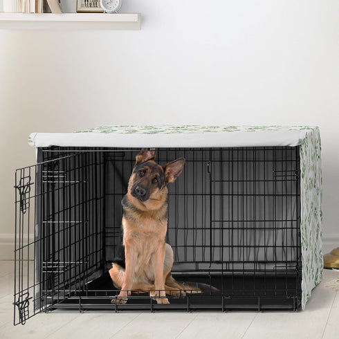 48in. Sweet Jojo Designs Large Dog Crate Cover (Green Boho Floral Leaf) Pet Cage, Kennel Covers (Bohemian, Watercolor
