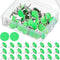 Tweruna 50 PCS Green Reflective Trail Markers, Reflective Tacks for Trail Marking, Green