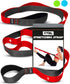 Stretching Strap with Loops - Non Elastic Stretch Band for Physical Therapy, Yoga, and Flexibility - Hamstring & Leg
