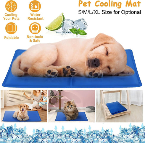 Dog Cooling Mat, Large - Pressure Activated Cooling Pad for Dogs and Cats, No Water or Refrigeration Needed