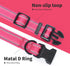 Mile High Life Nylon Night Light Glow Collar for Medium Dogs, Reflective Band Cat Collar, Safe Night Walk (Pink, XS)