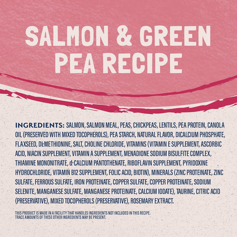 Natural Balance Limited Ingredient Adult Grain-Free Dry Cat Food, Salmon & Green Pea Recipe, 10 Pound (Pack of 1)