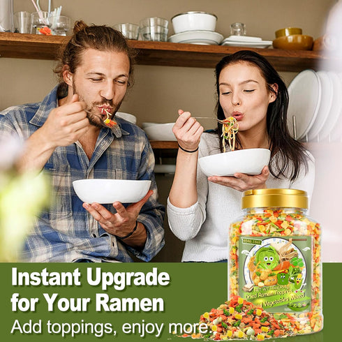 9-Veggie 16oz 1 LB Toppings for Ramen, All Natural Vegetable Instant Ramen Toppings, Dehydrated Veggies for Noodles