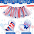 4th of July Dog Costume Accessories - 6 Pieces Includes Bandanas, Tulle Tutu, Patriotic Headbands for Dogs