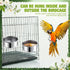 Sabary 6 Pieces Stainless Steel Pet Feeder Water Bowls, 10 oz Bird Parrot Feeders with Holder for Small Animals
