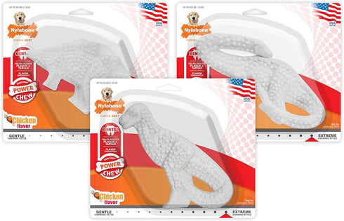 50 (1 Count) Nylabone Power Chew Dental Dinosaur - Dental Dog Toy for Aggressive Chewers - Large Dog Chew Toys