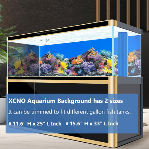 Fish Tank Background - Sea Anemone Coral Theme Double-Sided Poster for Aquarium Wallpaper