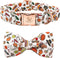 Elegant little tail Dog Collar with Bow, Thanksgiving Turkey Bow for Large Dogs