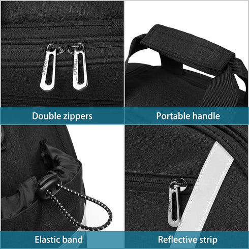 MOSISO Waterproof Bike Rack Bag, Rear Seat Bag Cycling Carrier, Reflective Cargo Storage with Water Bottle Holder