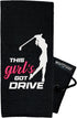 This Girl’s Got Drive Golf Towel, Accessories for Women, Embroidered Funny Golf Gift, Birthday Gifts