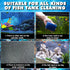 2 Pcs Algae Cleaning Scrapers, Aquarium Tank Glass Brush, Magnetic Cleaner for Fish Tank Cleaning (Blue, Coffee Black)