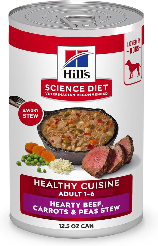 Hill's Science Diet Adult 1-6 Healthy Cuisine Wet Dog Food, Braised Beef,