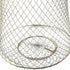 PSGGARY Steel Wire Galvanized Collapsible Crab Fisher's Basket, Metal Rustproof Portable Fishing Basket Cage