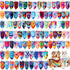 Huhumy 50 Pcs Tie Dye Dog Bandanas Bulk Pet Bibs Colorful Triangle Scarf