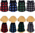 4 Pieces Buffalo Plaid Dog Sweaters with Leash Ring, Warm Fleece Vest Pullover for Small Puppy Cat Pets (X-Small)