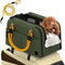 PAWZIDEA Center Console Dog Car Seat, Enclosed Small Dog Armrest Booster Carseat,