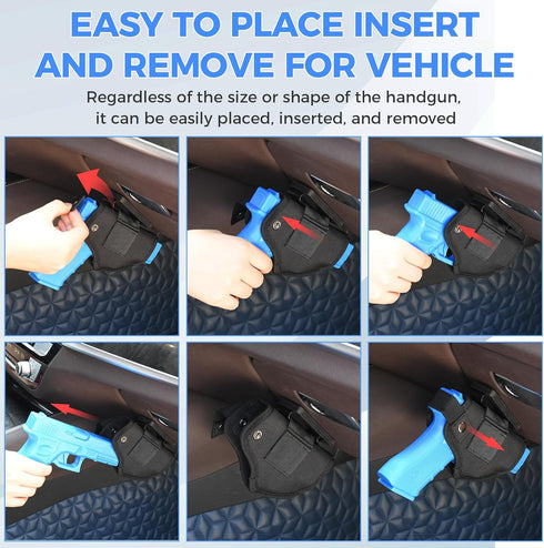 Magnetic Gun Mount Holsters for Car,Truck,Desk,Wall.Gun Holder,Concealed Gun Magnet for Vehicle,Fits Glock,M&P Shield