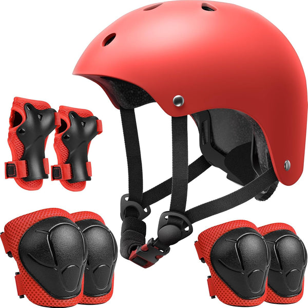 Kids Bike Helmet Set, Adjustable Helmet for Ages 2-3-5-8-14 Year Boys Girls,