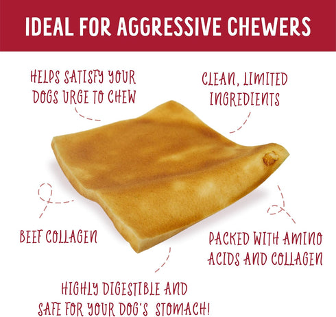 Health Extension Cheek Chews, Non-GMO, Rawhide Free, Training Treats for Dogs & Puppies, Braised Beef Flavor