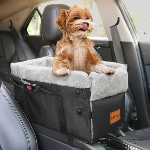 Center Console Dog Car Seat for Small Dogs,Washable Foldable Console Booster Seat