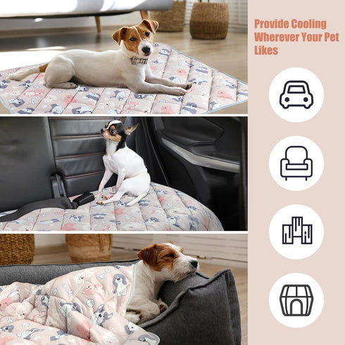 Leekalos Dog Cooling Mat - Pet Cooling Pads for Dogs Blanket, Summer Cooling Bed for Cats Blanket, Portable Pet Cooling