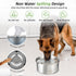 Dog Water Bowl No Spill, 3L/101oz Stainless Steel Slow Water Bowl for Dogs, No Splash Dog Water Bowls