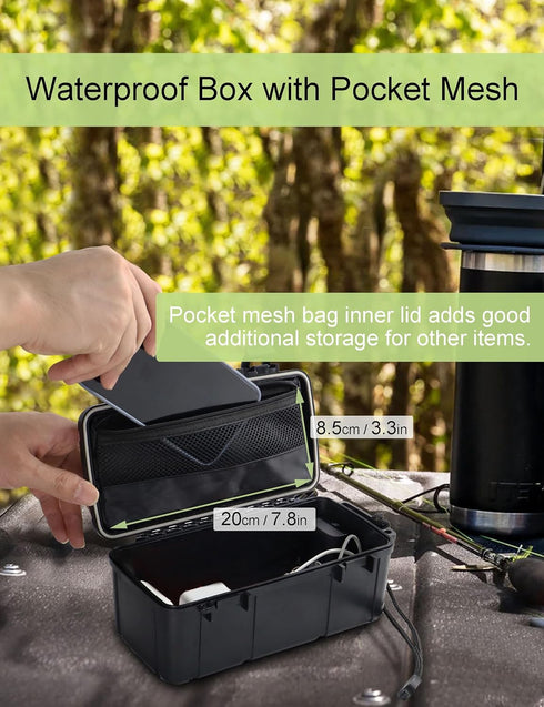 Waterproof Dry Box for Kayak, Phone Box with Pocket Mesh, Floating Case for Boating and Kayaking