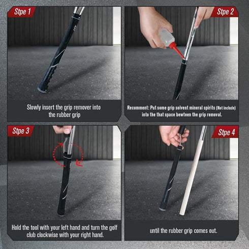 Golf Grip Removal Tool, V-Groove Grip Remover for Standard Length Golf Grips