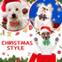 Maitys 80 Pcs Christmas Dog Collar with Bow, Snowman, Snowflake, Christmas Tree, Adjustable Neckties for Pets