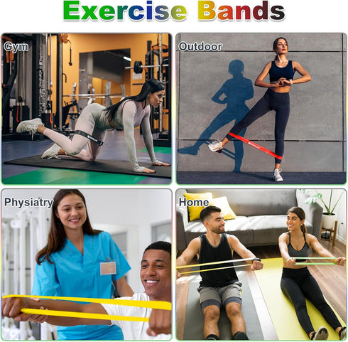 SZHLUX Resistance Bands Set with Carry Bag and Instruction Guide, Versatile for Strength Training and Rehabilitation